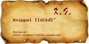 Knippel Ildikó névjegykártya