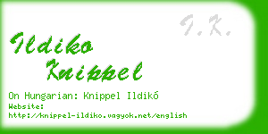 ildiko knippel business card