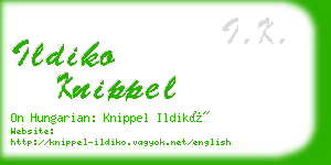 ildiko knippel business card